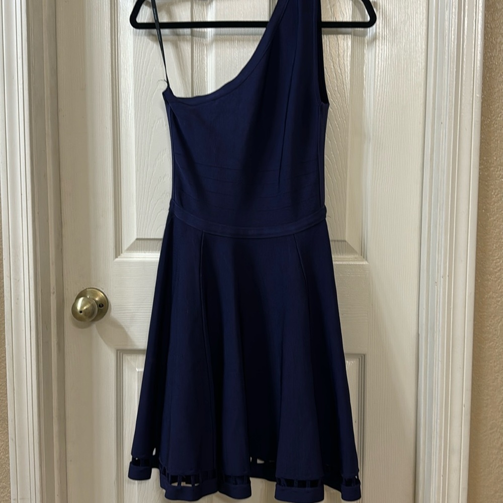 EUC Marciano Navy Blue One Shoulder Strap Dress